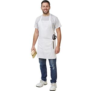 Fit For The Job Soft Cotton White Painters & Decorators, Artist, Craft Apron with Large Storage Pocket, Chest Pocket, Tool Loop, Halter Ties for Easy Fastening, One Size Fit For The Job Soft Cotton White Painters & Decorators, Artist, Craft Apron with Large Storage Pocket, Chest Pocket, Tool Loop, Halter Ties for Easy Fastening, One Size