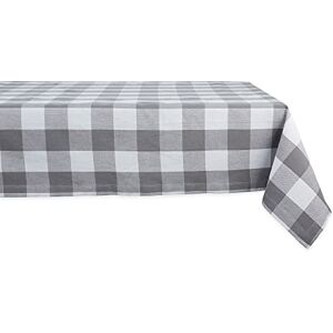 DII Buffalo Check Collection Classic Farmhouse Tablecloth 60x84 Grey and White DII Buffalo Check Collection Classic Farmhouse Tablecloth 60x84 Grey and White