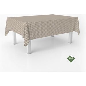 ECOMMERC3 Stain Resistant Vichy Tablecloth for Rectangular Table Size 100 x 140 cm Extra Soft and Waterproof Vichy Tablecloth Taupe ECOMMERC3 Stain Resistant Vichy Tablecloth for Rectangular Table Size 100 x 140 cm Extra Soft and Waterproof Vichy Tablecloth Taupe