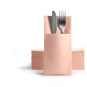 Alvotex Pink Fabric-Look Cutlery Napkins - Napkins Alvotex Pink Fabric-Look Cutlery Napkins - Napkins