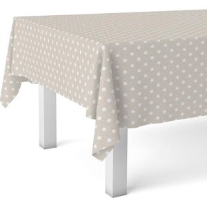 ECOMMERC3 Oilcloth Tablecloth Round Table Size 140 Round Style, Durability and Easy Cleaning for Your Table Stain Resistant and Waterproof Oilcloth Tablecloth Motas Beige ECOMMERC3 Oilcloth Tablecloth Round Table Size 140 Round Style, Durability and Easy Cleaning for Your Table Stain Resistant and Waterproof Oilcloth Tablecloth Motas Beige