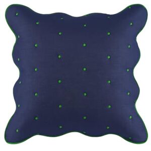 Kate Spade New York Scalloped Edge Euro Sham, 26" x 26" Decorative Pillow Cover, Single 100% Cotton Cover, Machine Washable, Navy Kate Spade New York Scalloped Edge Euro Sham, 26" x 26" Decorative Pillow Cover, Single 100% Cotton Cover, Machine Washable, Navy