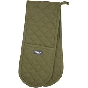 Dexam Love Colour Double Oven Gloves, Olive Green Dexam Love Colour Double Oven Gloves, Olive Green