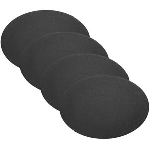 Elrene Villeroy & Boch Manufacture Rock Faux-Leather Oval Reversible Placemats, Set of 4, Black Elrene Villeroy & Boch Manufacture Rock Faux-Leather Oval Reversible Placemats, Set of 4, Black