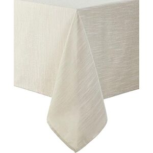 Laura Ashley Arabesque Luxurious Shimmery Fabric Tablecloth for Formal Dining, Holiday, Wedding or Party, 60" x 120", Silver Laura Ashley Arabesque Luxurious Shimmery Fabric Tablecloth for Formal Dining, Holiday, Wedding or Party, 60" x 120", Silver