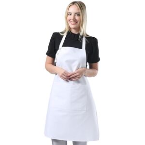 TOSHE Kitchen Apron Waterdrop Resistant Cotton Apron with adjustable Aprons for Women with Pockets 10 Color option Cooking White Apron(White) TOSHE Kitchen Apron Waterdrop Resistant Cotton Apron with adjustable Aprons for Women with Pockets 10 Color option Cooking White Apron(White)