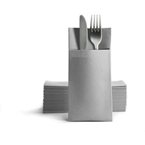 Alvotex Chic Airlaid 50 Cutlery Napkins Grey - Napkins Alvotex Chic Airlaid 50 Cutlery Napkins Grey - Napkins