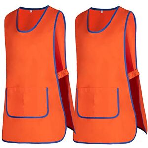 MISEMIYA Package 2 Units Cleaning Apron Work Uniform Clinical Medical Cleaning Veterinary Sanitary Hospitality- Ref.868 Medium, Orange 21 MISEMIYA Package 2 Units Cleaning Apron Work Uniform Clinical Medical Cleaning Veterinary Sanitary Hospitality- Ref.868 Medium, Orange 21