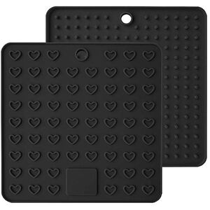 Baomasir Silikon Isoliermatte 2 Pieces Silicone Insulation Food Grade Honeycomb Holders Non-Slip Heat-Resistant Place mats for Pot pan Bowl Cup, Black Baomasir Silikon Isoliermatte 2 Pieces Silicone Insulation Food Grade Honeycomb Holders Non-Slip Heat-Resistant Place mats for Pot pan Bowl Cup, Black