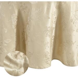 Elrene Home Fashions Elegant Woven Leaves Jacquard Damask Tablecloth, 70" x 70", Round, Taupe Elrene Home Fashions Elegant Woven Leaves Jacquard Damask Tablecloth, 70" x 70", Round, Taupe