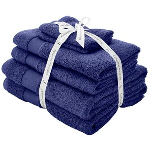 Catherine Lansfield Anti Bacterial Soft & Absorbent Cotton 6 Piece Towel Set Navy Blue Catherine Lansfield Anti Bacterial Soft & Absorbent Cotton 6 Piece Towel Set Navy Blue