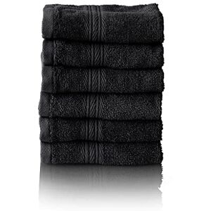 Glart Premium Set of Terry Hand Towels, Range of Terry Towels in 6 Colours and 5 Sizes, Colour: Black, 6X Flannels 30 X 30 cm Glart Premium Set of Terry Hand Towels, Range of Terry Towels in 6 Colours and 5 Sizes, Colour: Black, 6X Flannels 30 X 30 cm