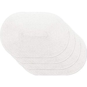 Venilia 59126 Cream Oval Placemat - Placemat, White, Woven, Set of 4 Venilia 59126 Cream Oval Placemat - Placemat, White, Woven, Set of 4