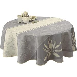 Le linge de Jules Anti-Stain Tablecloth Lotus blanc size : Round 63 inches Le linge de Jules Anti-Stain Tablecloth Lotus blanc size : Round 63 inches