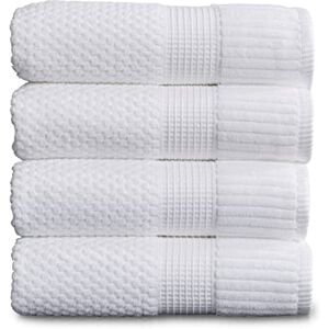 NY Loft 100% Cotton Bath Towel 4 Pack Super Soft & Absorbent Quick-Dry Bath Towels 30" x 52" Textured and Durable Cotton Trinity Collection (4 Pack Bath Towel, Bright White) NY Loft 100% Cotton Bath Towel 4 Pack Super Soft & Absorbent Quick-Dry Bath Towels 30" x 52" Textured and Durable Cotton Trinity Collection (4 Pack Bath Towel, Bright White)