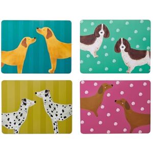 Creative Labs Dog Print Set of 4 Rectangle Placemats cork back Heat-Resistant Stain-Resistant Surface Protector to 120°C Luxury Lacquered Surface Easy Wipe Clean Qirky Multicolour Mats 30 x 22 cm Creative Labs Dog Print Set of 4 Rectangle Placemats cork back Heat-Resistant Stain-Resistant Surface Protector to 120°C Luxury Lacquered Surface Easy Wipe Clean Qirky Multicolour Mats 30 x 22 cm