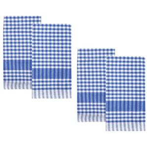 Talking Tables 4 x Blue Gingham Kitchen Tea Towels Table Linen Fabric Dish Cloths Large Checkered Cloth Napkins Absorbent Durable Soft Cotton Quick Drying, ECO Packaging 45 x 45cm Talking Tables 4 x Blue Gingham Kitchen Tea Towels Table Linen Fabric Dish Cloths Large Checkered Cloth Napkins Absorbent Durable Soft Cotton Quick Drying, ECO Packaging 45 x 45cm