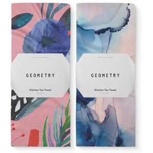GEOMETRY Kitchen Tea Towel Quick Dry Microfiber Cloth Dish Towels for Kitchen Drying Premium Quick Dry Towel Thinking of You + Water and Ink (Watercolors 2-Pack Set) GEOMETRY Kitchen Tea Towel Quick Dry Microfiber Cloth Dish Towels for Kitchen Drying Premium Quick Dry Towel Thinking of You + Water and Ink (Watercolors 2-Pack Set)