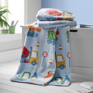 Catherine Lansfield Kids Digger Dreams Cosy Fleece 130x170cm Blanket Throw Blue Catherine Lansfield Kids Digger Dreams Cosy Fleece 130x170cm Blanket Throw Blue