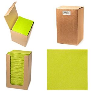 Alvotex Chic Airlaid 100 Cocktail Napkins, 1/4 Fold Fabric-Like, Disposable Napkin, Kiwi, 20 x 20 cm Alvotex Chic Airlaid 100 Cocktail Napkins, 1/4 Fold Fabric-Like, Disposable Napkin, Kiwi, 20 x 20 cm