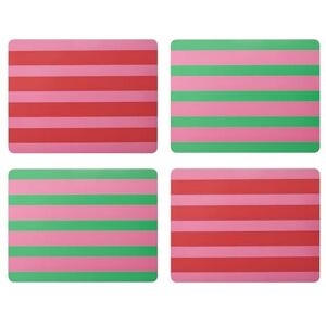 Creative Labs Stripe Print Set of 4 Rectangle Placemats cork back Heat-Resistant Stain-Resistant Surface Protector to 120°C Luxury Lacquered Surface Easy Wipe Clean, 30 x 22 cm Creative Labs Stripe Print Set of 4 Rectangle Placemats cork back Heat-Resistant Stain-Resistant Surface Protector to 120°C Luxury Lacquered Surface Easy Wipe Clean, 30 x 22 cm