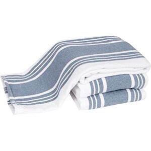 All-Clad Dish Towels Dual Purpose Reversible, 100% Absorbent Cotton, Kitchen Towels Set of 3 Striped, 17" x 30", 3-Pack Indigo Textiles All-Clad Dish Towels Dual Purpose Reversible, 100% Absorbent Cotton, Kitchen Towels Set of 3 Striped, 17" x 30", 3-Pack Indigo Textiles