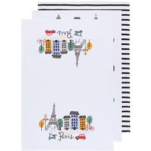 Now Designs Meet Me Paris Floursack Kitchen Dish Towels 20 x 30 inches, Set of 3 Now Designs Meet Me Paris Floursack Kitchen Dish Towels 20 x 30 inches, Set of 3