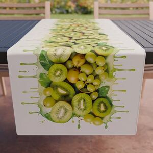 PETTI Artigiani Italiani Kitchen Textile Accessories, Elegant Table Runner 40 x 140 cm in Microfibre, Table Cloth in Digital Print Grapes and Kiwi, 100% Made in Italy PETTI Artigiani Italiani Kitchen Textile Accessories, Elegant Table Runner 40 x 140 cm in Microfibre, Table Cloth in Digital Print Grapes and Kiwi, 100% Made in Italy