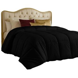 Utopia Bedding Twin Comforter - 250 GSM, Box Stitching, Black Utopia Bedding Twin Comforter - 250 GSM, Box Stitching, Black