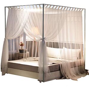 Mengersi White Canopy Bed Curtains - Bedroom Decoration Accessories Mengersi White Canopy Bed Curtains - Bedroom Decoration Accessories
