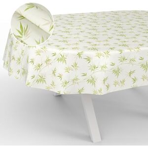 ANRO Oilcloth Tablecloth Washable Oilcloth Garden Tablecloth Outdoor Indoor Oval 220 x 140 cm Cut Edge Bambuk ANRO Oilcloth Tablecloth Washable Oilcloth Garden Tablecloth Outdoor Indoor Oval 220 x 140 cm Cut Edge Bambuk