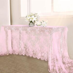 B-COOL 2 Pieces 60 x 120 Inch Lace Pink Table Cloths for Parties Wedding Tablecloth Baby Shower Birthday Dinning Table Decor B-COOL 2 Pieces 60 x 120 Inch Lace Pink Table Cloths for Parties Wedding Tablecloth Baby Shower Birthday Dinning Table Decor