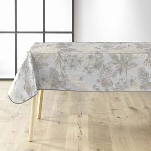 Douceur d'Intérieur , Rectangular Tablecloth 140 x 240 cm Coconut Grey PVC Metallic Printed Douceur d'Intérieur , Rectangular Tablecloth 140 x 240 cm Coconut Grey PVC Metallic Printed