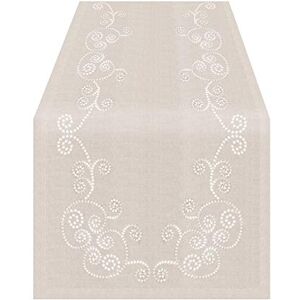 SARO LIFESTYLE Augustina Runner - Natural Table Runner SARO LIFESTYLE Augustina Runner - Natural Table Runner
