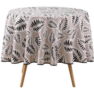 Douceur d'Intérieur , Round Tablecloth (Diameter 180 cm) Alma Black Printed Polyester Douceur d'Intérieur , Round Tablecloth (Diameter 180 cm) Alma Black Printed Polyester