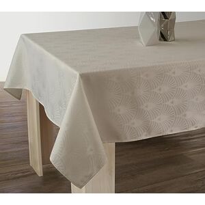 Le linge de Jules Stain-Resistant Damask Tablecloth Square 150 x 150 cm Off-White Le linge de Jules Stain-Resistant Damask Tablecloth Square 150 x 150 cm Off-White