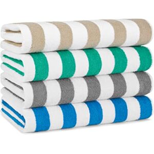 Arkwright LLC Arkwright Oversized Striped Beach Towels (Pack of 4) Absorbent, Quick Drying, Ringspun Cotton Bulk Pool Towel, Perfect for Gym, Bath, and Spa, 30 x 70 in, Multiple Arkwright LLC Arkwright Oversized Striped Beach Towels (Pack of 4) Absorbent, Quick Drying, Ringspun Cotton Bulk Pool Towel, Perfect for Gym, Bath, and Spa, 30 x 70 in, Multiple