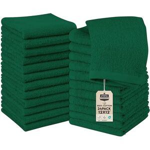 Utopia Towels Cotton Washcloths Set 100% Ring Spun Cotton, Premium Quality Flannel Face Cloths, Highly Absorbent and Soft Feel Fingertip Towels (24 Pack, Hunter Green) Utopia Towels Cotton Washcloths Set 100% Ring Spun Cotton, Premium Quality Flannel Face Cloths, Highly Absorbent and Soft Feel Fingertip Towels (24 Pack, Hunter Green)