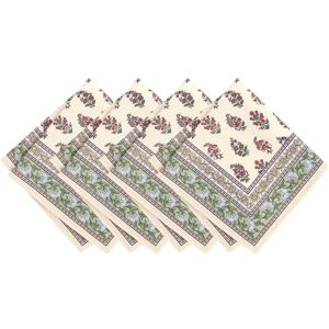 Elrene Home Fashions Nomad Harvest Block Print Fall/Thanksgiving Cloth Dinner Napkins, 17"x17", Set of 4 Elrene Home Fashions Nomad Harvest Block Print Fall/Thanksgiving Cloth Dinner Napkins, 17"x17", Set of 4