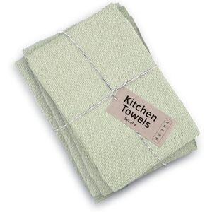 MEEMA Kitchen Towels and Dishcloths Sets of 4 Large 18 x 28 Inch Upcycled Cotton Tea Towels for Kitchen Super Absorbent Sage Green Hand Towels MEEMA Kitchen Towels and Dishcloths Sets of 4 Large 18 x 28 Inch Upcycled Cotton Tea Towels for Kitchen Super Absorbent Sage Green Hand Towels