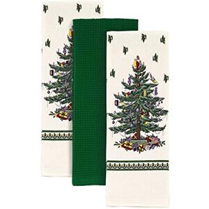 Spode Avanti Linens Christmas Tree, Cotton, Green, 3pc Kitchen Towels Spode Avanti Linens Christmas Tree, Cotton, Green, 3pc Kitchen Towels
