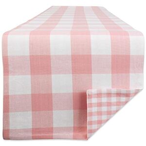 DII 100% Cotton Gingham Check Table Top Collection, Runner, 14x108, Pink DII 100% Cotton Gingham Check Table Top Collection, Runner, 14x108, Pink