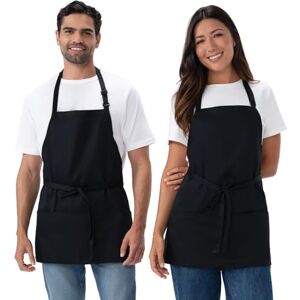 Chef Works Unisex Three Pocket Apron, Black, 2 Pack, One size Chef Works Unisex Three Pocket Apron, Black, 2 Pack, One size