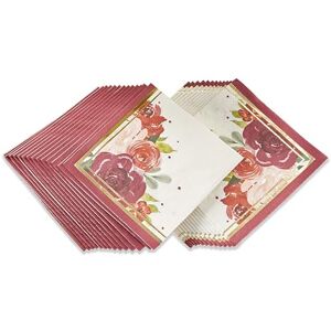 Kate Aspen Burgundy Blush Floral Paper Napkins, Thick Decorative Dinner Napkins, Luncheon Serveware, Perfect for Wedding Reception Or Bridal Shower,Gold and Burgundy Kate Aspen Burgundy Blush Floral Paper Napkins, Thick Decorative Dinner Napkins, Luncheon Serveware, Perfect for Wedding Reception Or Bridal Shower,Gold and Burgundy