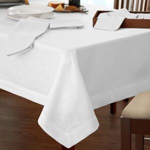 Elrene Villeroy and Boch La Classica Luxury Linen Fabric Tablecloth, 70" x 96", White Elrene Villeroy and Boch La Classica Luxury Linen Fabric Tablecloth, 70" x 96", White