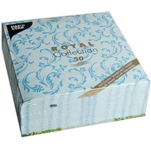 Papstar , Royal Collection #85003 Serviettes 1/4 Fold 40 cm x 40 cm Turquoise Damascato Papstar , Royal Collection #85003 Serviettes 1/4 Fold 40 cm x 40 cm Turquoise Damascato
