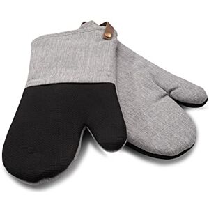 Cuisinart Neoprene Grey Oven Gloves Set of 2 Oven Mitts with Charcoal Grey Herringbone Cuff, Faux Leather Hanging Loop, Neoprene Non Slip, Heat Resistant Oven Mitts Cuisinart Neoprene Grey Oven Gloves Set of 2 Oven Mitts with Charcoal Grey Herringbone Cuff, Faux Leather Hanging Loop, Neoprene Non Slip, Heat Resistant Oven Mitts
