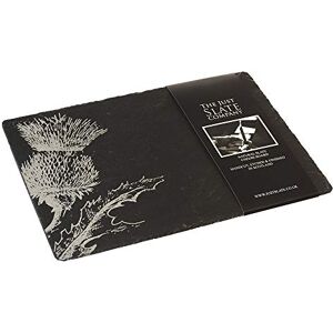The Just Slate Company Just Slate Thistle Place Mats (X2), Black, 30cm x 22cm, JS/TM/R2/T The Just Slate Company Just Slate Thistle Place Mats (X2), Black, 30cm x 22cm, JS/TM/R2/T