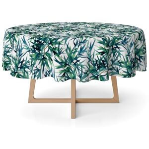 Martina Home Caserta Blue Round Resin Coated Tablecloth 140cm Martina Home Caserta Blue Round Resin Coated Tablecloth 140cm