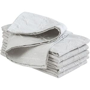 Laura Ashley Napkins Raised Woven Embroidered Jacquard Fabric, Wrinkle Resistant for Dining, Holiday, Party, Wedding or Banquet, Set of 6 Napkins, Snowflake Silver Laura Ashley Napkins Raised Woven Embroidered Jacquard Fabric, Wrinkle Resistant for Dining, Holiday, Party, Wedding or Banquet, Set of 6 Napkins, Snowflake Silver